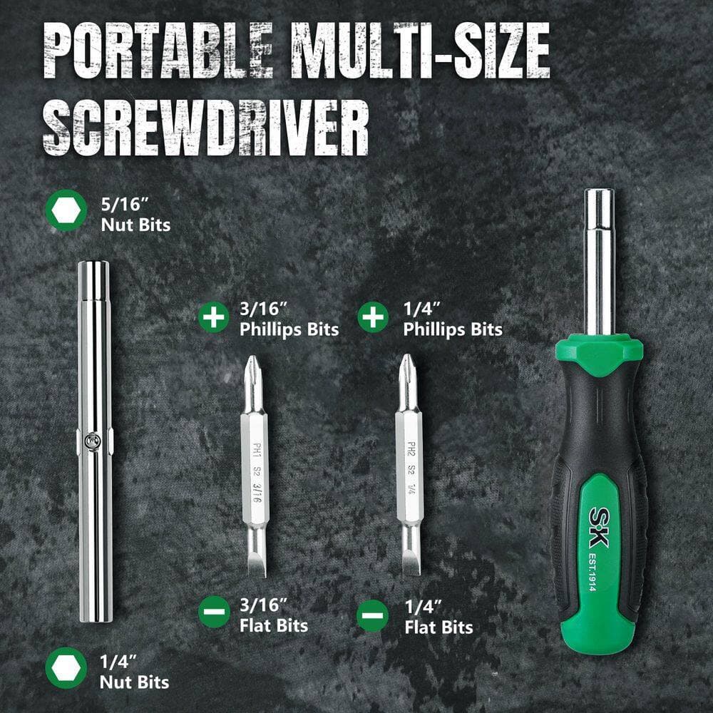 SK02000 6-in-1 Phillips, Slotted, and Nut Drive Screwdriver (2)