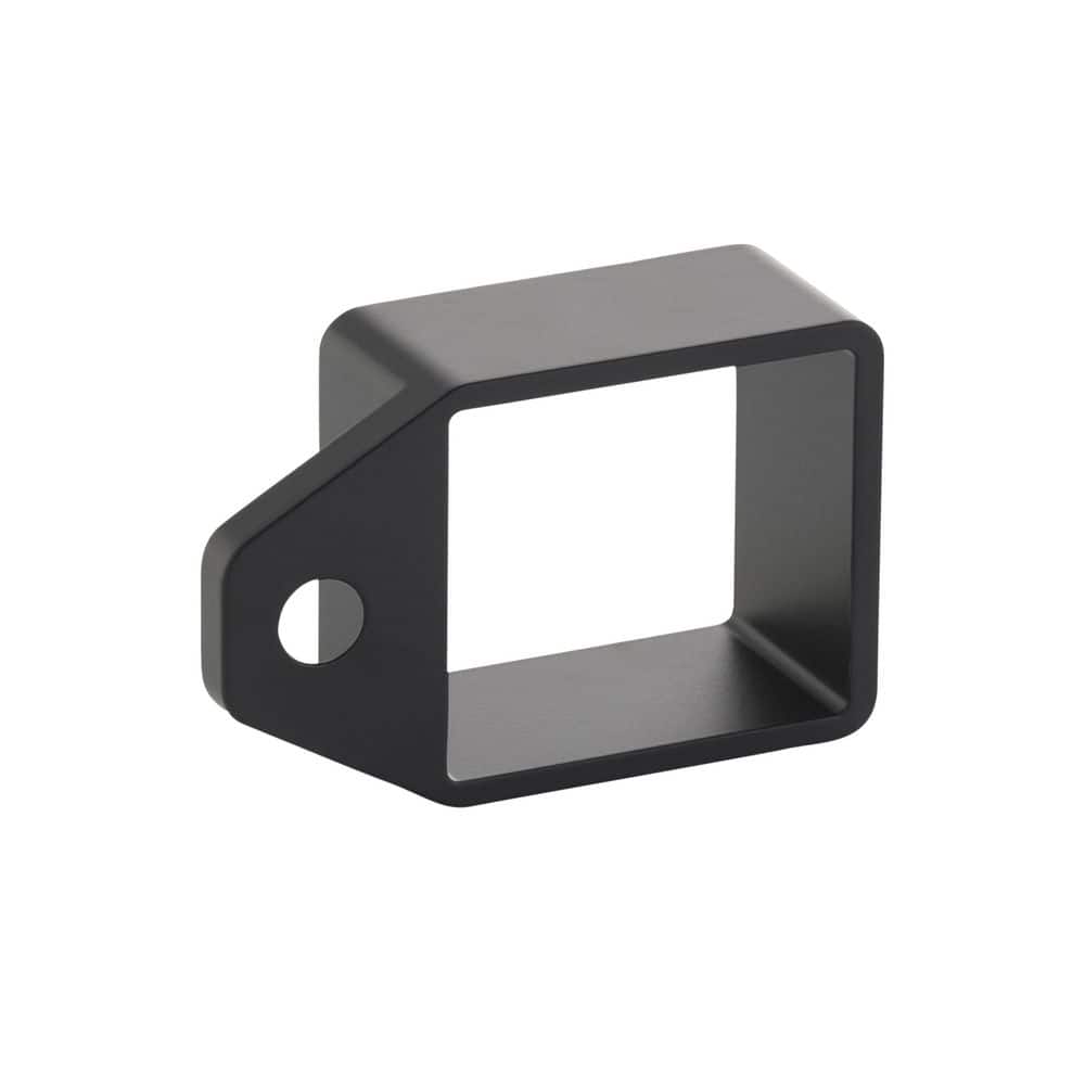 Glass Warehouse Corona Black Aluminum Side Tab Square Wall Bracket (2)