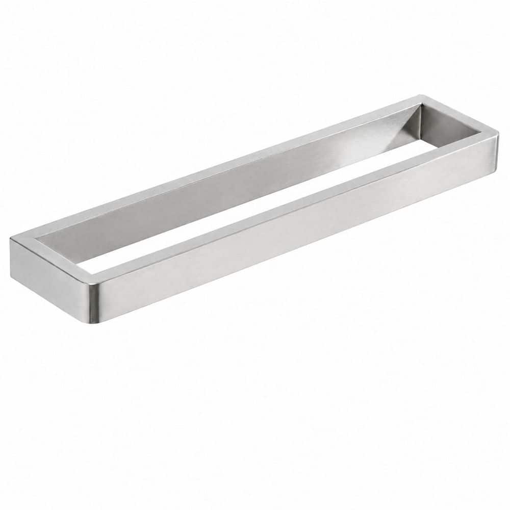 Unbranded 1-Pack Brushed Nickel Stainless Steel 11.7 in. Bathroom Towel Bar Wall Mounted Ventilated Towel Holder (1)