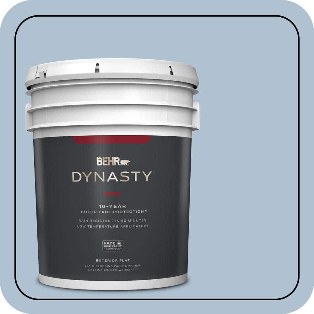 BEHR DYNASTY 5 gal. #S510-2 Boot Cut Flat Exterior Stain-Blocking Paint & Primer