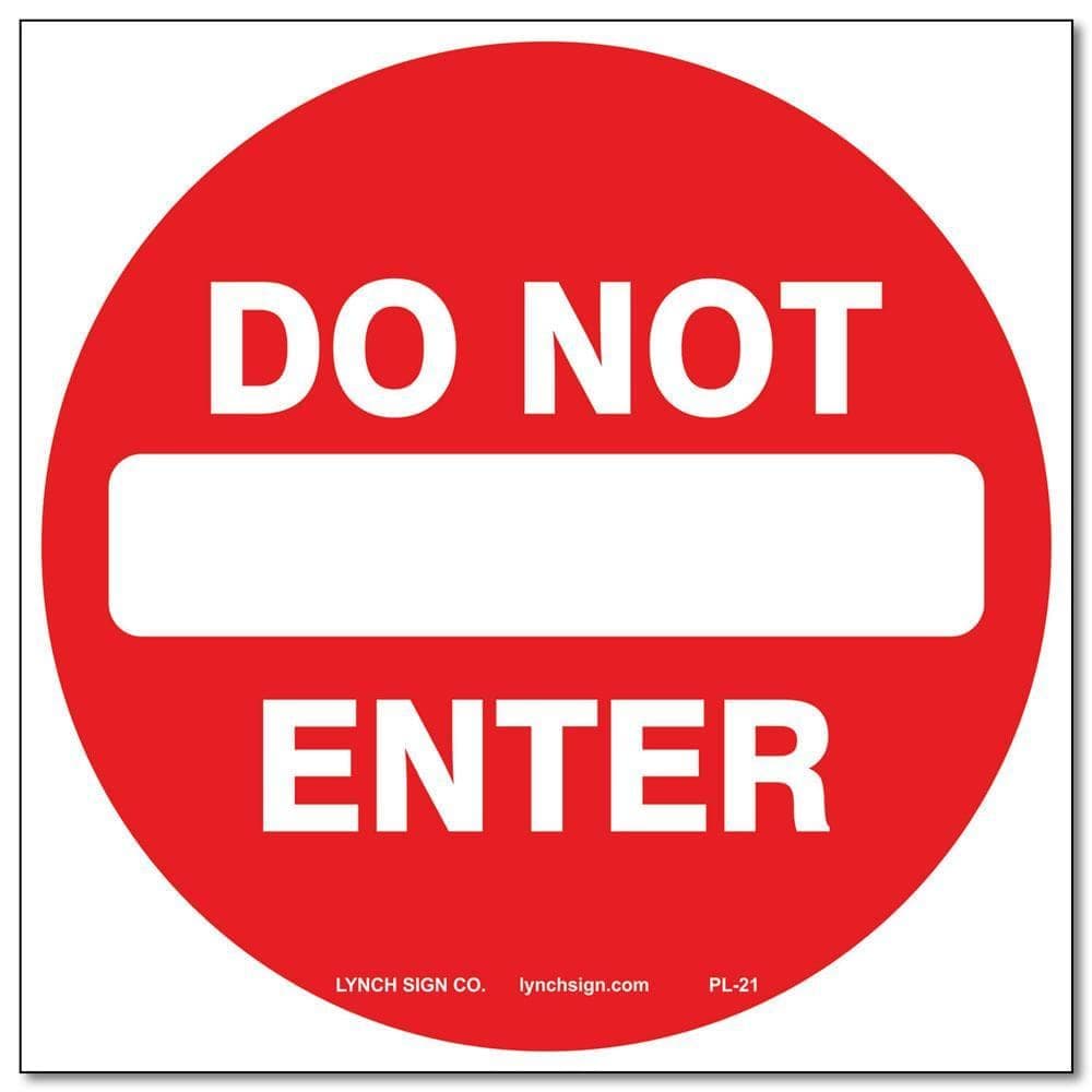 Unbranded 12 in. x 12 in. Do Not Enter Sign Printed on More Durable, Thicker, Longer Lasting Styrene Plastic