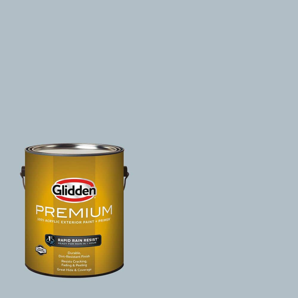 Glidden Premium 1 gal. PPG1040-3 Ocean Drive Flat Exterior Latex Paint