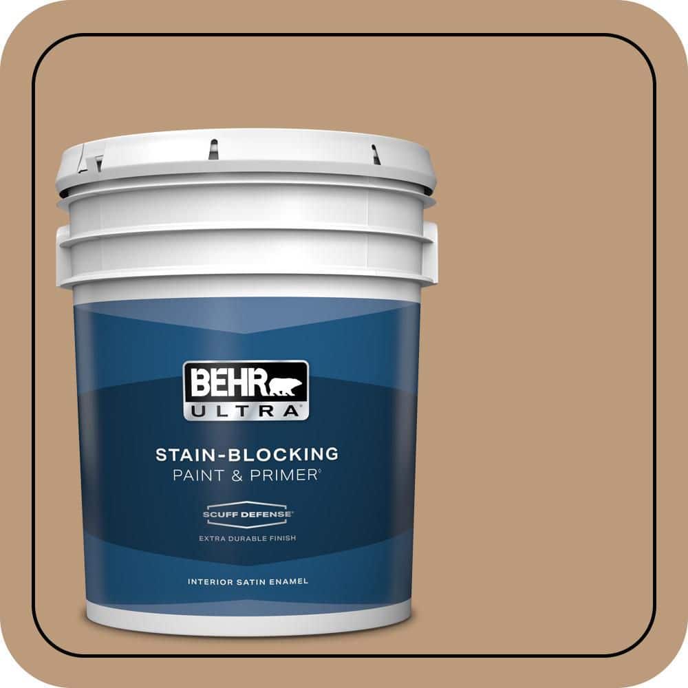 BEHR ULTRA 5 gal. #MQ2-3 Key to the City Extra Durable Satin Enamel Interior Paint & Primer