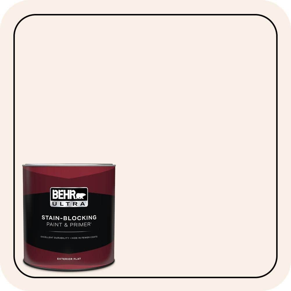 BEHR ULTRA 1 qt. #RD-W05 Moonlit Beach Flat Exterior Paint & Primer