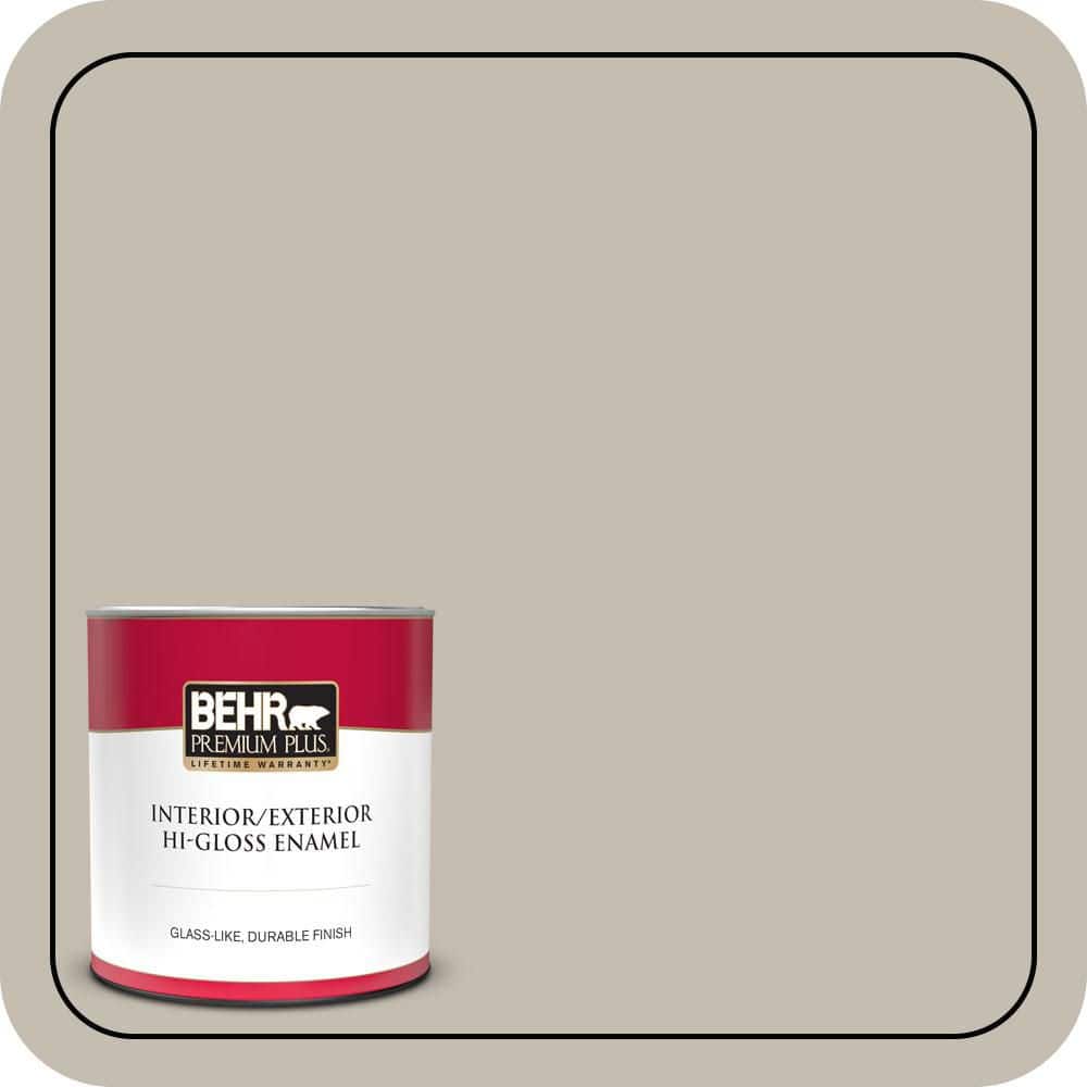 BEHR PREMIUM PLUS 1 qt. #N320-3 Tanglewood Hi-Gloss Enamel Interior/Exterior Paint & Primer