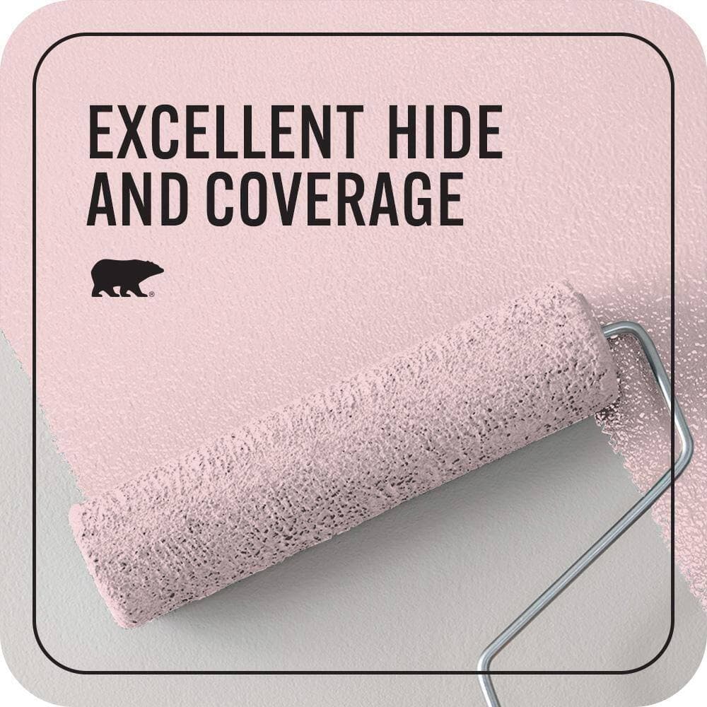 BEHR PREMIUM PLUS 1 qt. #M150-1 Lotus Petal Flat EcoMix Plant-Based Interior Paint & Primer (2)