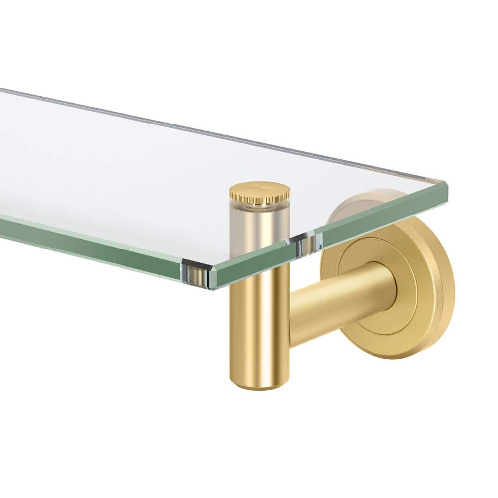 Gatco Latitude II 20.13 in. W Glass Shelf in Brushed Brass (2)