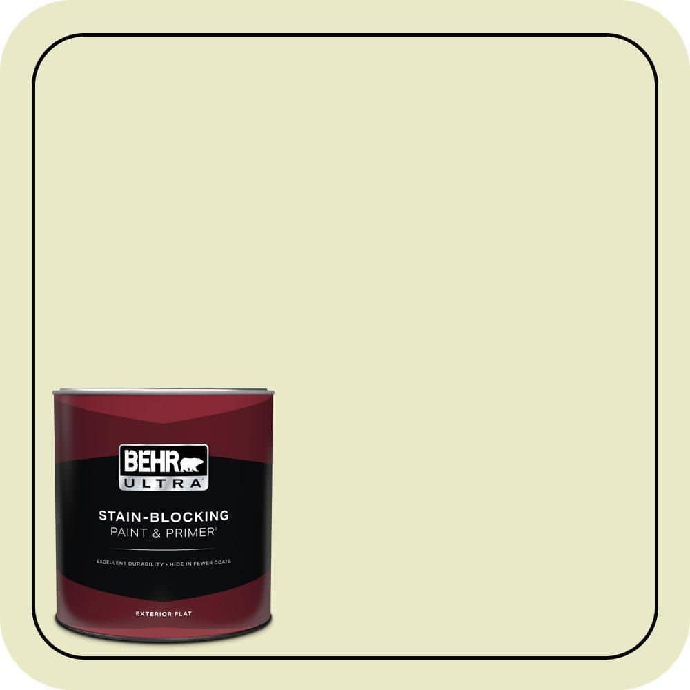 BEHR ULTRA 1 qt. #PPU9-16 Pale Celery Flat Exterior Paint & Primer