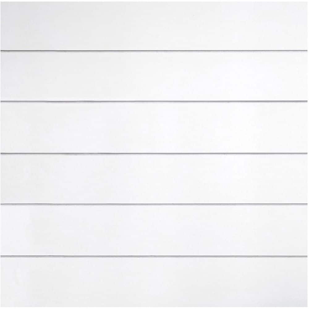 Timeline Wood 3/8 in. x 5.5 in. x 72 in. 16.5 sq. ft.. Classic White Smooth Nickel Gap Classic Shiplap Panels (6-Pack) (2)