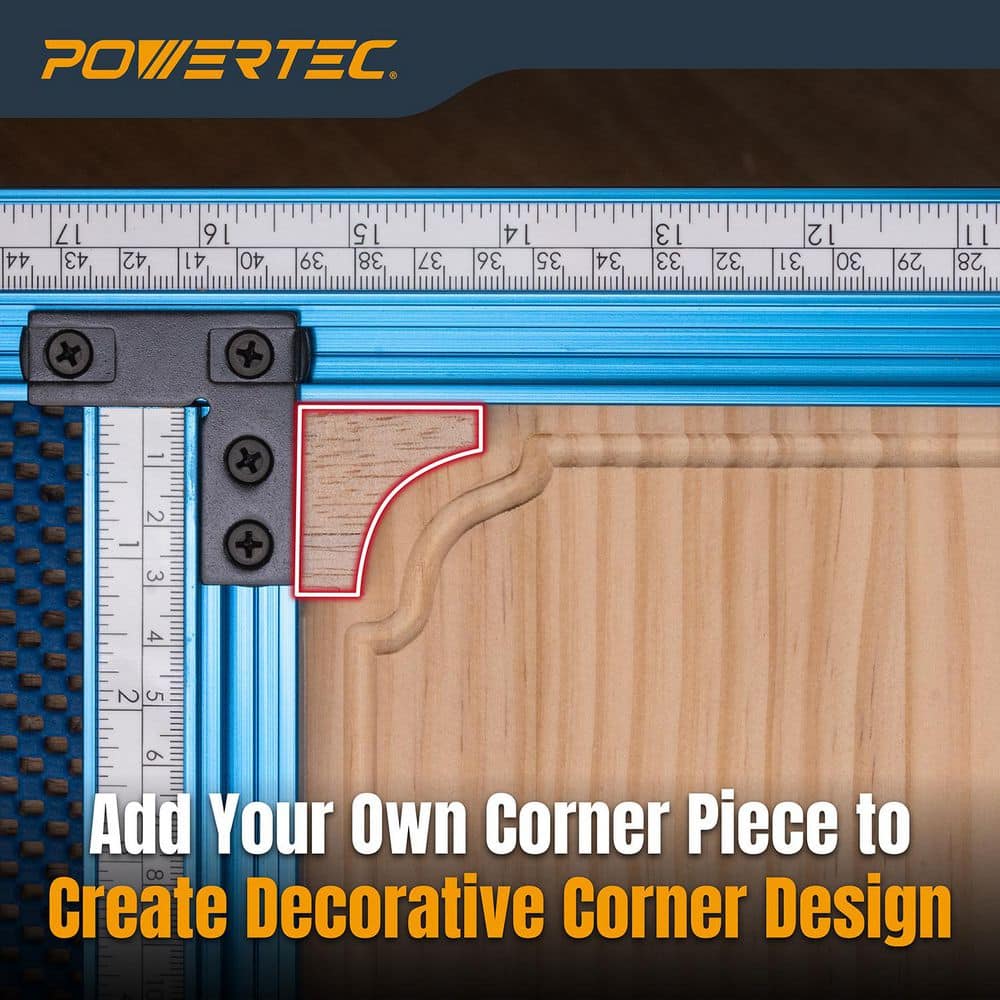 ‎POWERTEC Juice Groove Router Jig, Router Tool & Templates Guide System, Adjustable Precision Frame for Recesses Slots, Inlays (3)