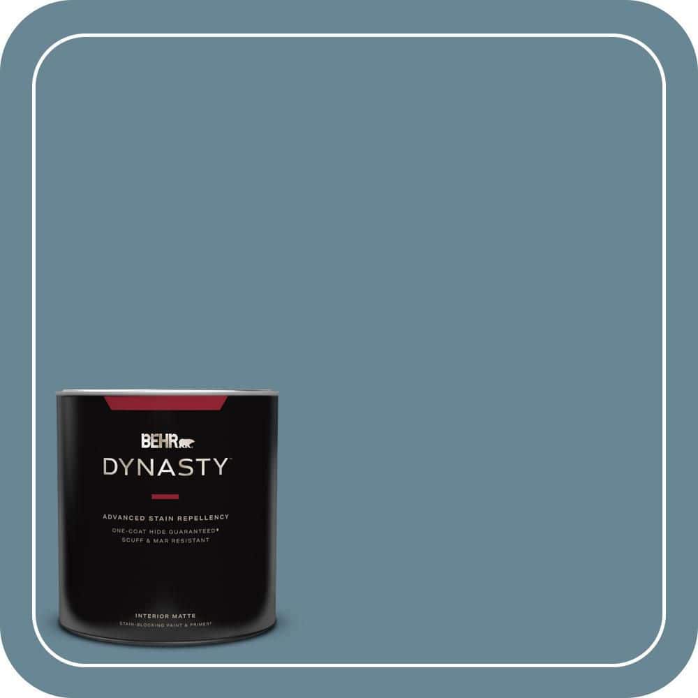BEHR DYNASTY 1 Qt. #MQ5-60 South Pacific One-Coat Hide Matte Interior Stain-Blocking Paint & Primer