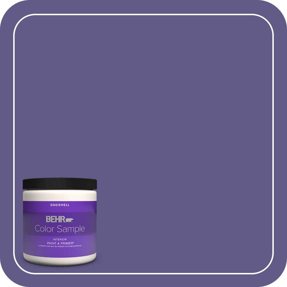 BEHR PREMIUM PLUS 8 oz. #S-G-640 Purple Balloon Eggshell Enamel Interior Paint & Primer Color Sample