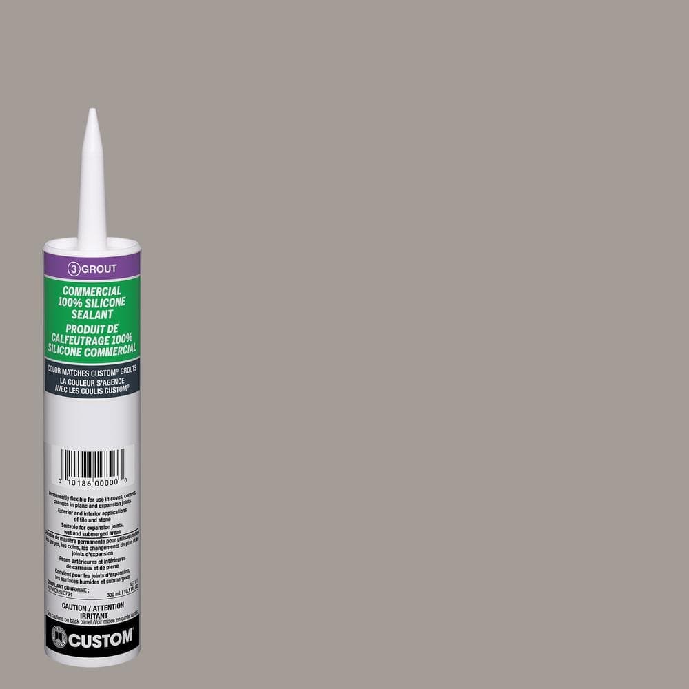 Custom Building Products Commercial #542 Graystone 10.1 oz. Silicone Caulk (2)