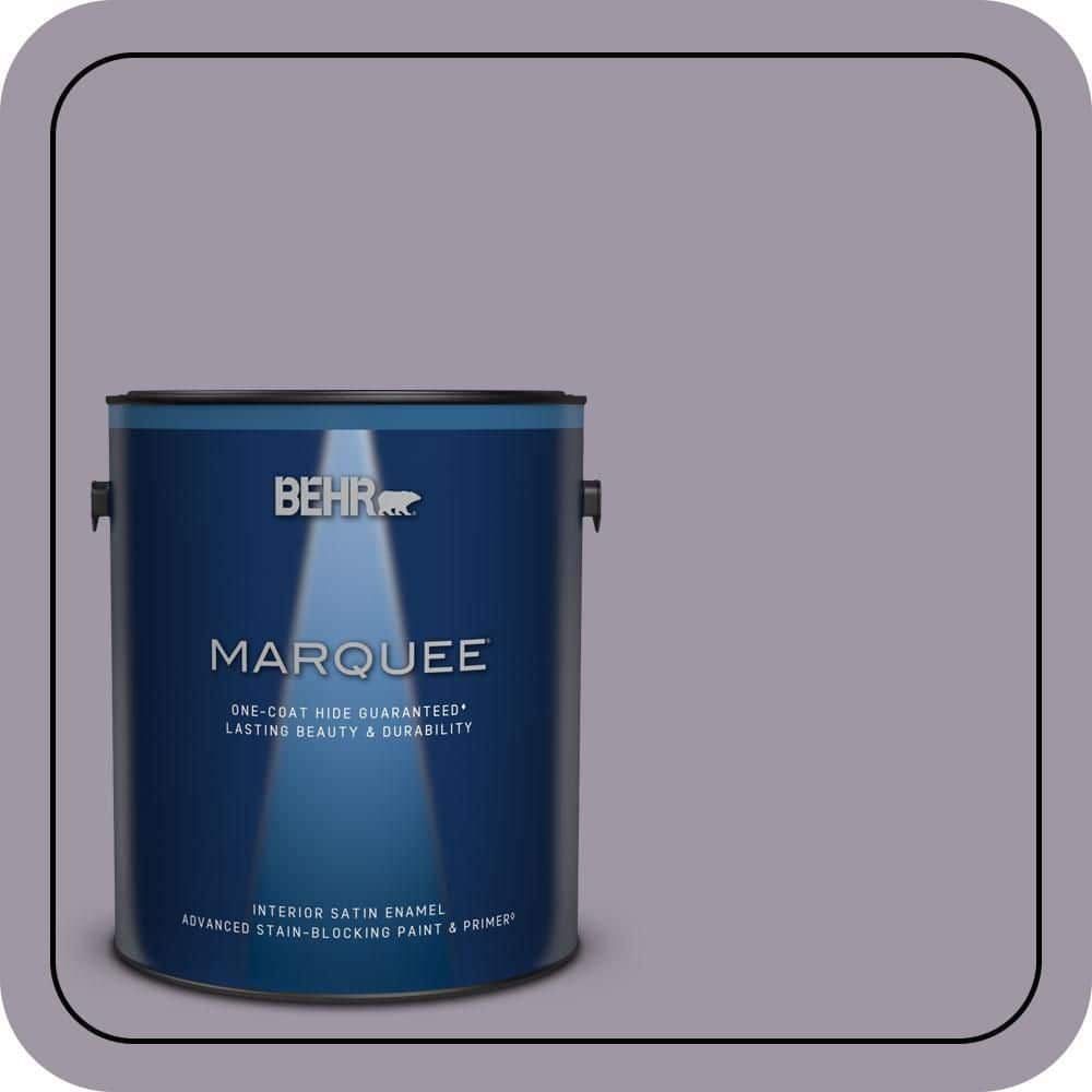 BEHR MARQUEE 1 gal. #N100-4 Fortune One-Coat Hide Satin Enamel Interior Paint & Primer