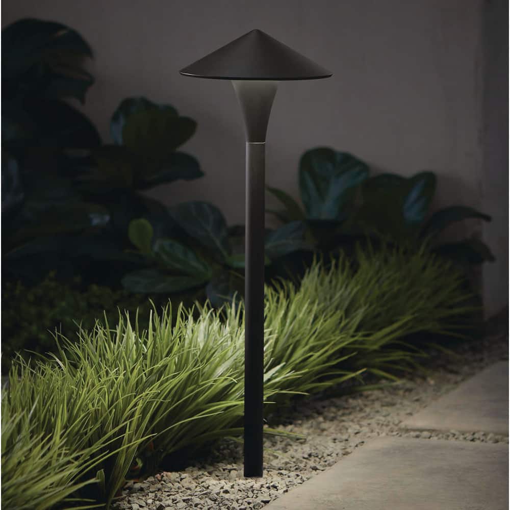 Hampton Bay Anderson Low Voltage Matte Black Hardwired Weather Resistant Outdoor Path Light with MR11 LED Bulb (2)