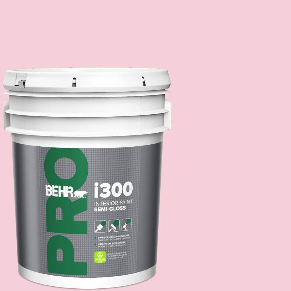 BEHR PRO 5 gal. #120C-1 April Blush Semi-Gloss Interior Paint