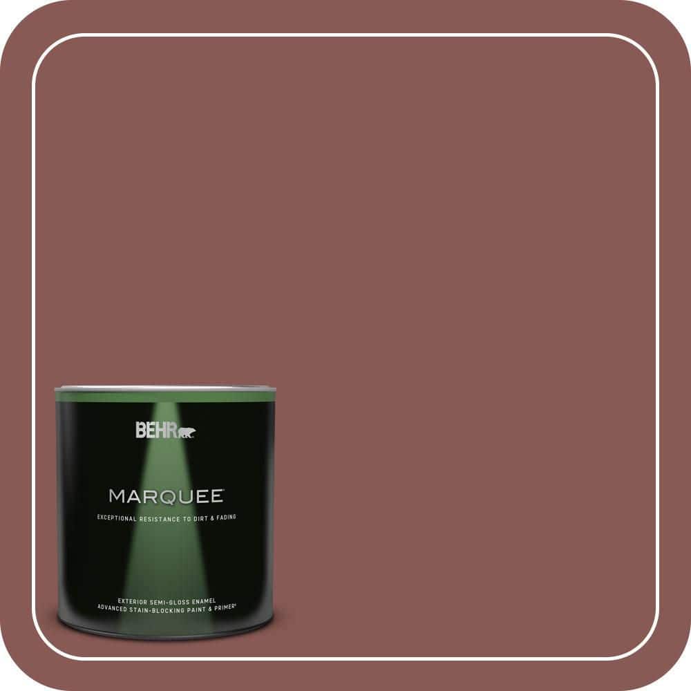 BEHR MARQUEE 1 qt. #PPU1-09 Red Willow Semi-Gloss Enamel Exterior Paint & Primer