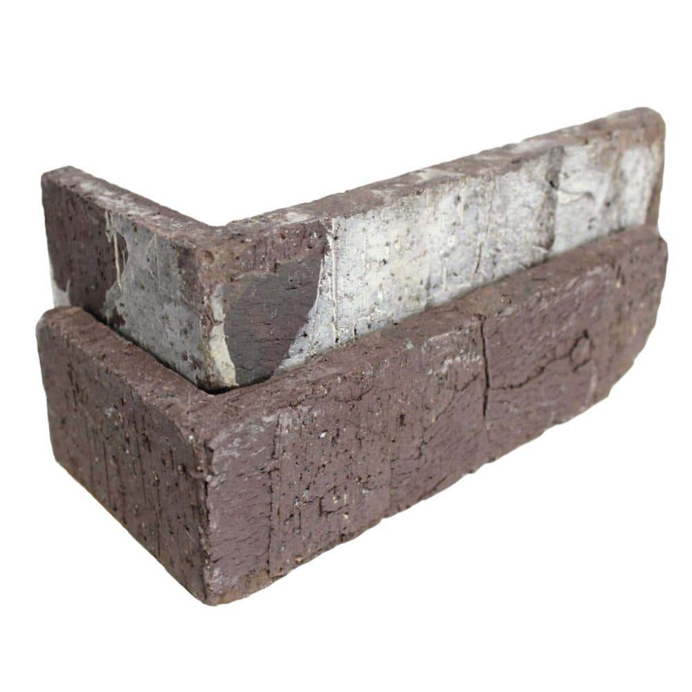 Old Mill Brick 7.625 in. x 3.625 in. x 2.25 in. x 0.5 in. Monument Thin Brick Corners (Box of 25-Bricks) (1)