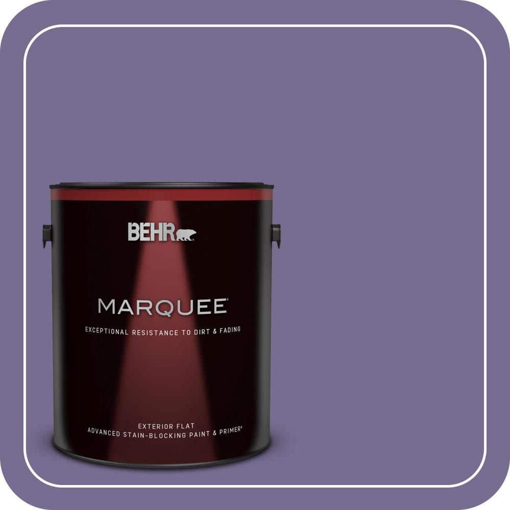 BEHR MARQUEE 1 gal. #650D-6 Purple Silhouette Flat Exterior Paint & Primer