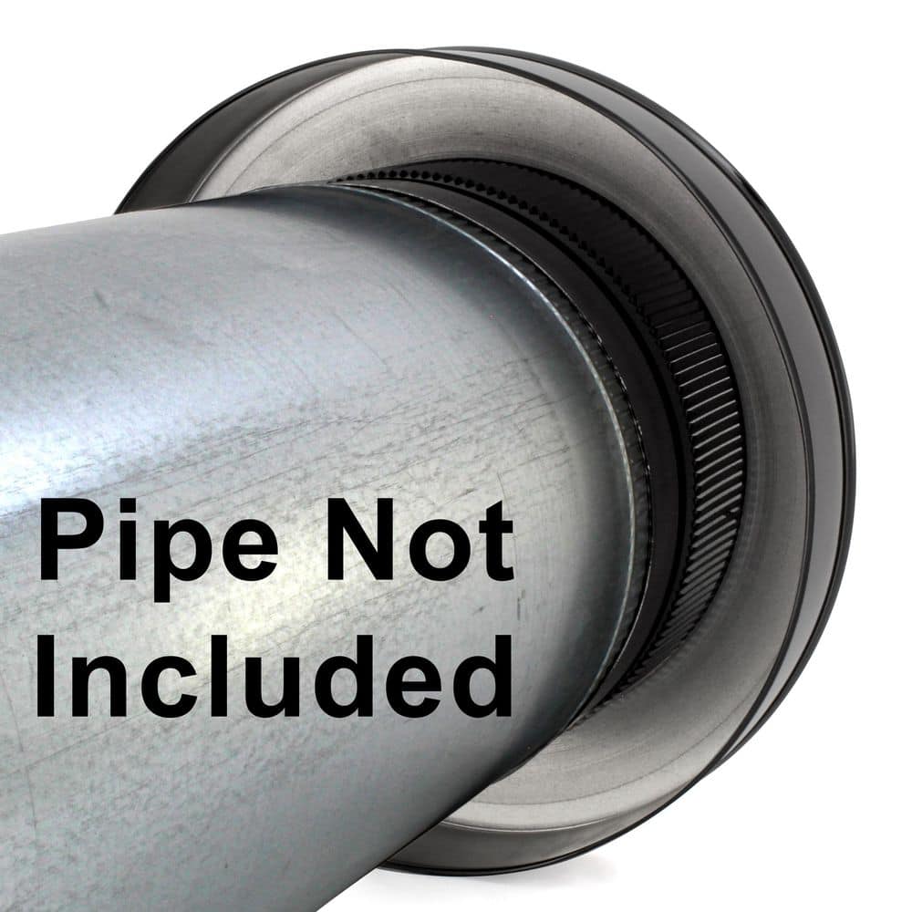 Active Ventilation 10 in. Dia Aluminum Vent Pipe Cap in Black (2)