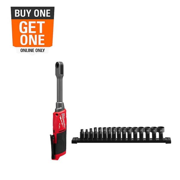 Milwaukee M12 FUEL INSIDER 12V Lithium-Ion Brushless Cordless 1/4 in. - 3/8 in. Extended Reach Box Ratchet (Tool-Only) (2)