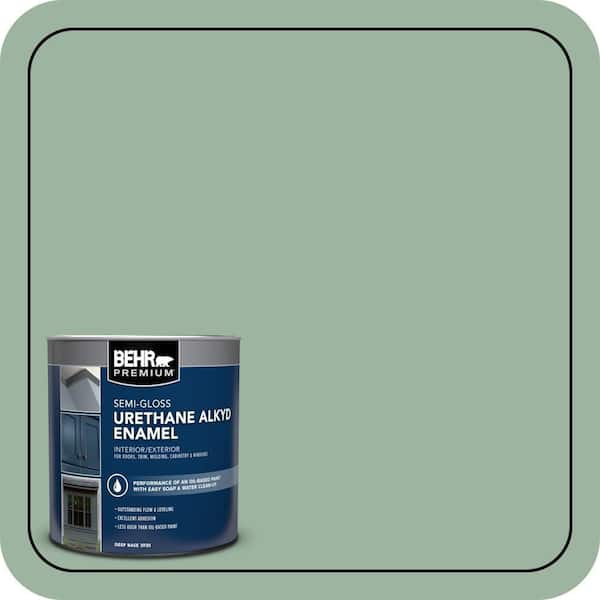 BEHR PREMIUM 1 qt. #S410-4 Copper Patina Semi-Gloss Enamel Urethane Alkyd Interior/Exterior Paint (2)