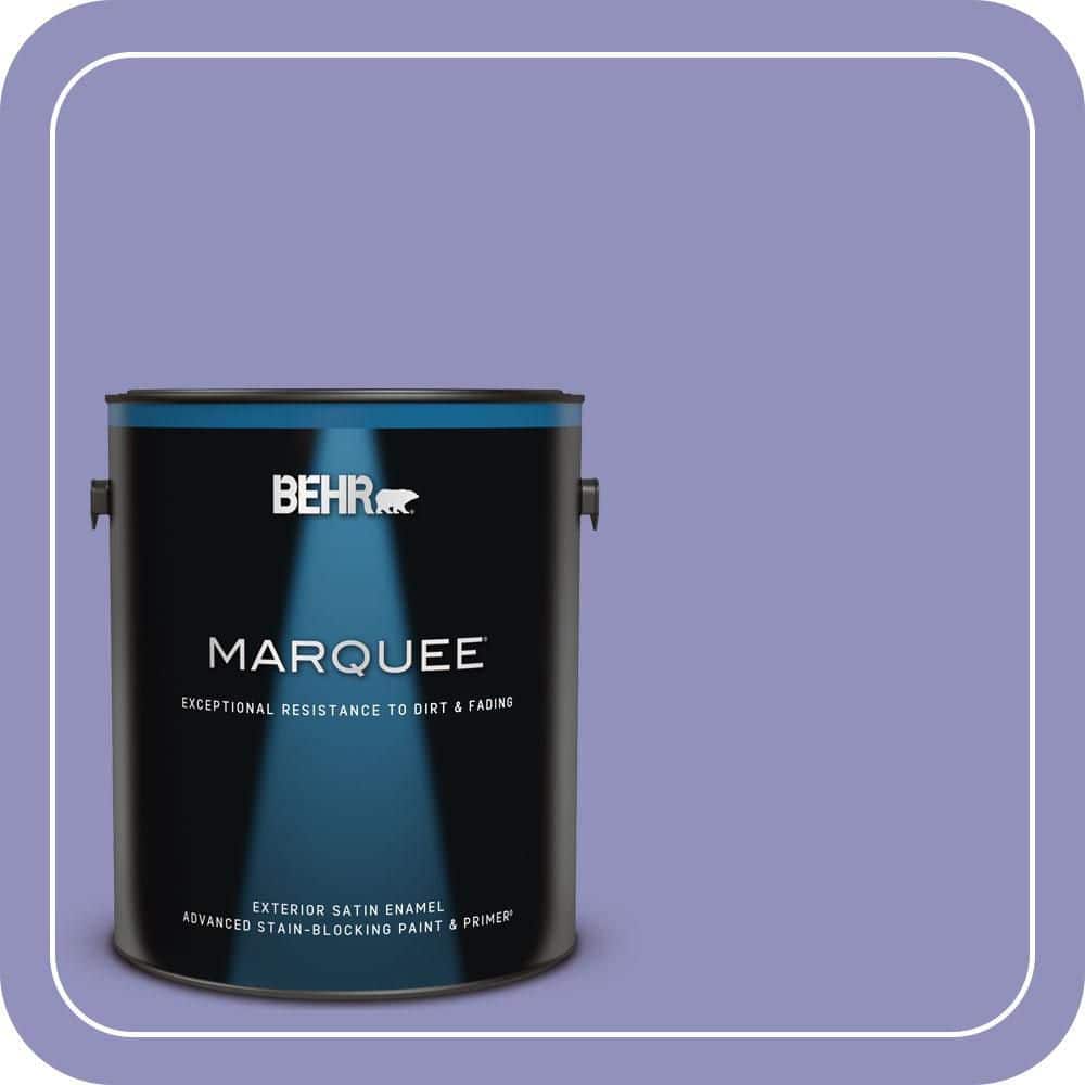BEHR MARQUEE 1 gal. #PPU16-05 Lily of the Nile Satin Enamel Exterior Paint & Primer