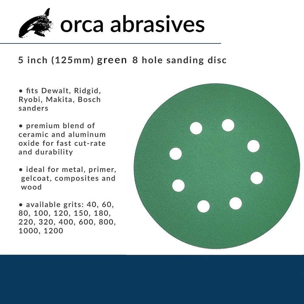 Unbranded Green 5 in. 100 Grit Sanding Disc Medium (25-Pack) (2)