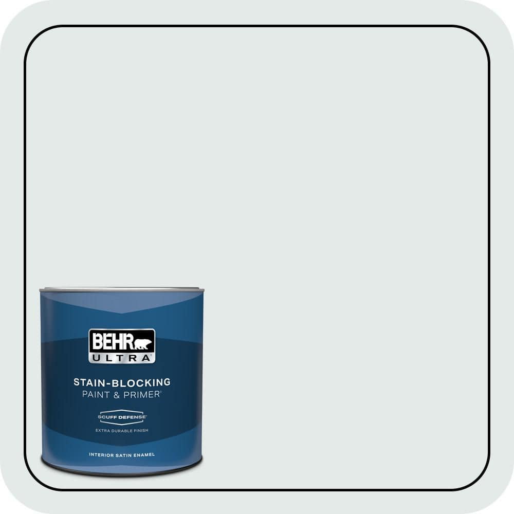 BEHR ULTRA 1 qt. #PWN-27 Blue Opal Extra Durable Satin Enamel Interior Paint & Primer