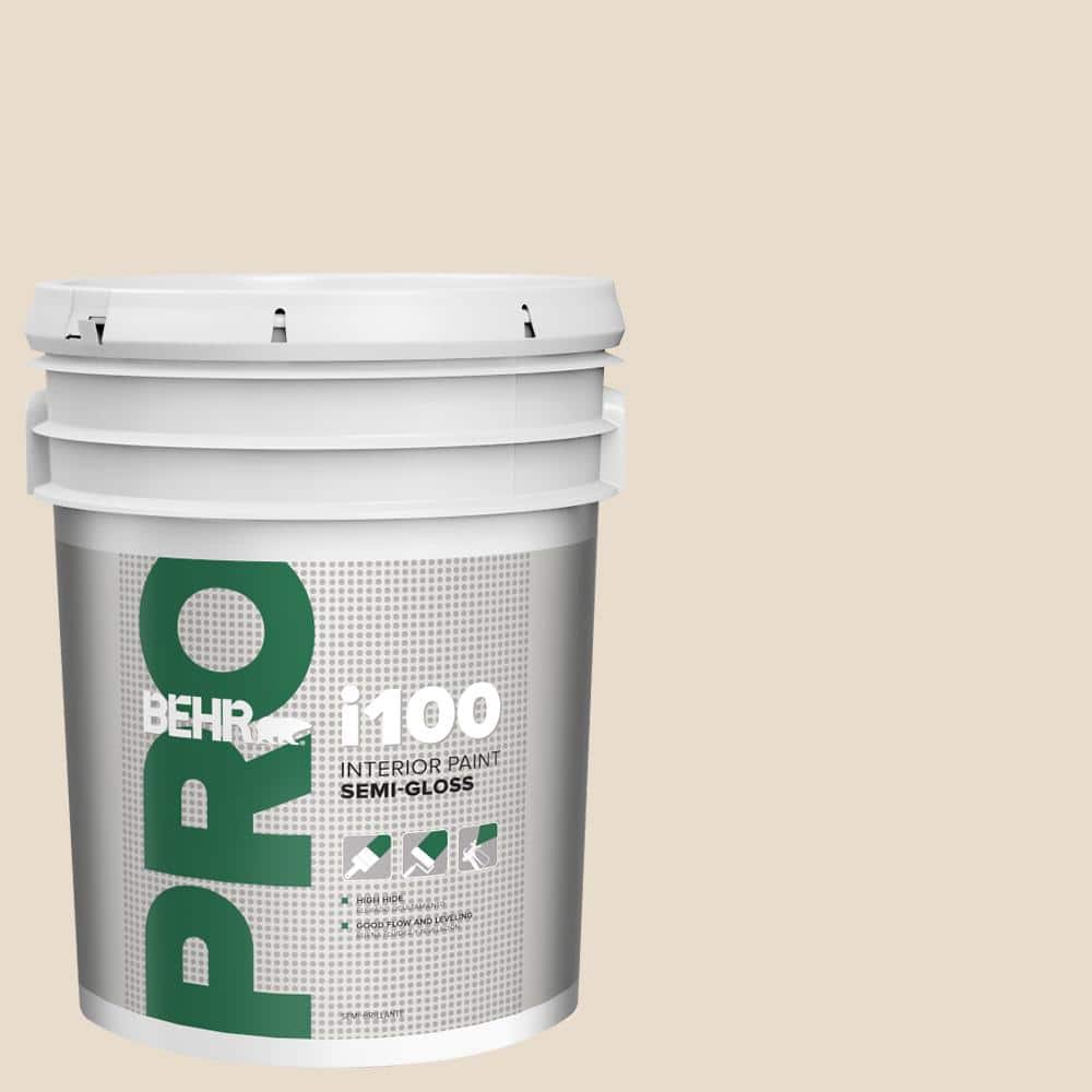 BEHR PRO 5 gal. #OR-W11 White Mocha Semi-Gloss Interior Paint