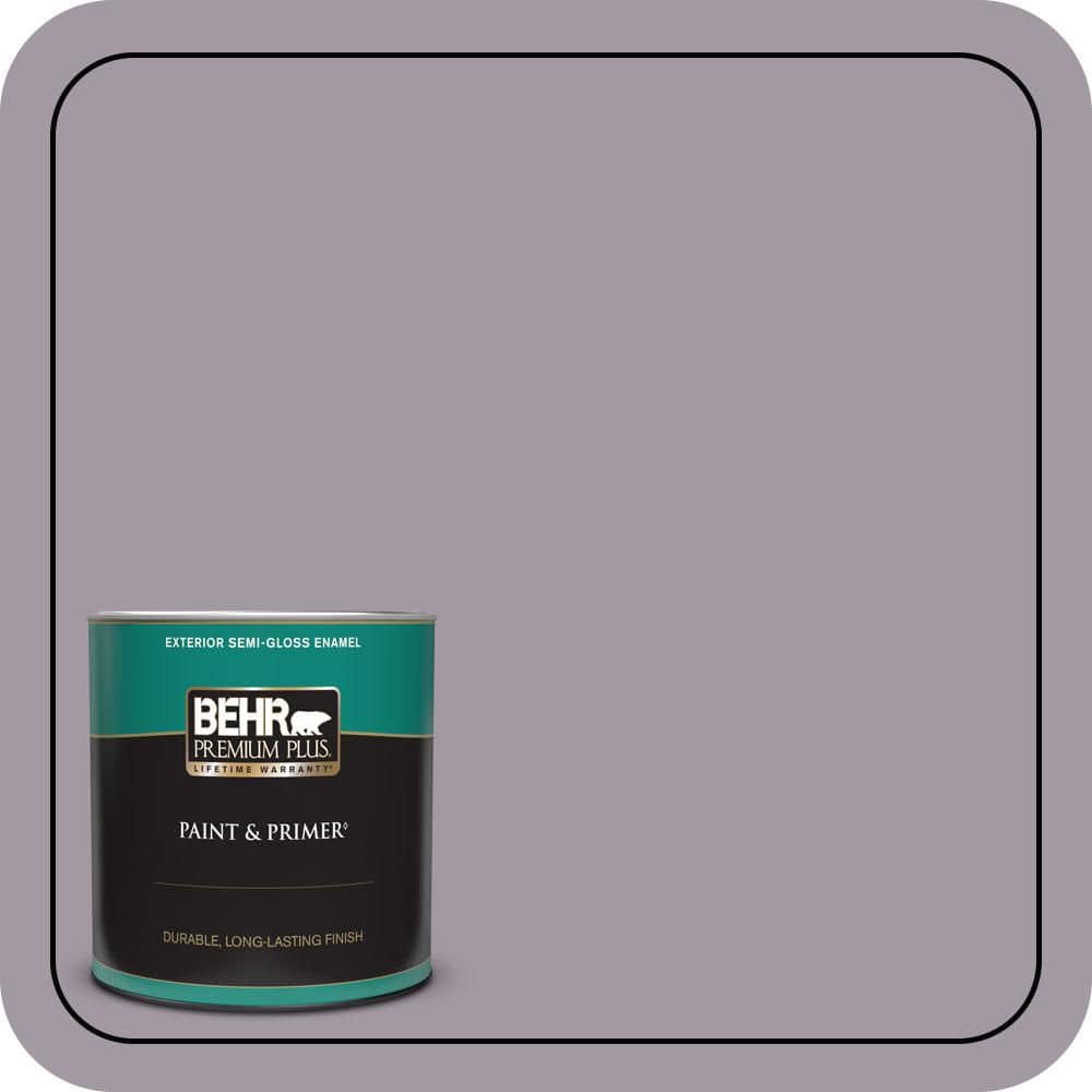 BEHR PREMIUM PLUS 1 qt. #N570-3 Art Nouveau Glass Semi-Gloss Enamel Exterior Paint & Primer