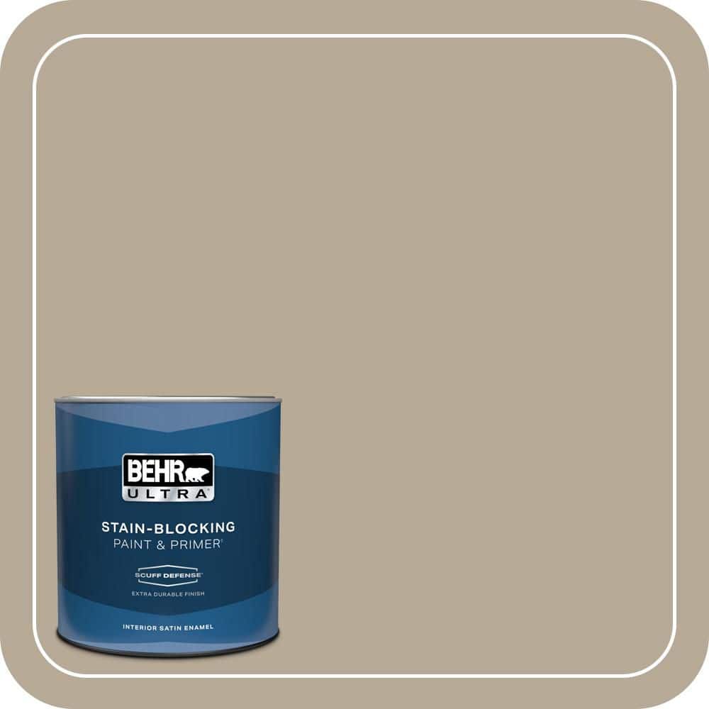 BEHR ULTRA 1 qt. #MQ2-20 Safari Chic Extra Durable Satin Enamel Interior Paint & Primer