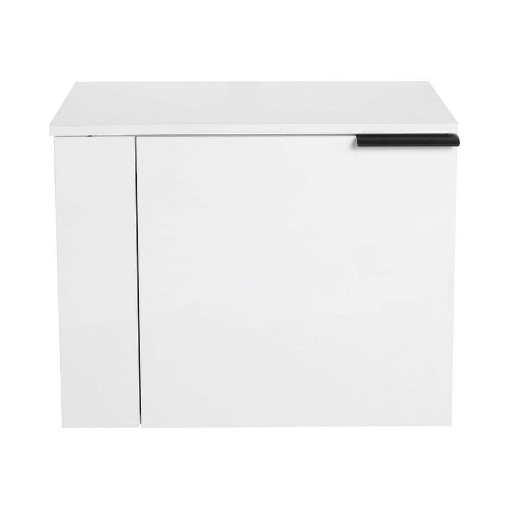 ARTCHIRLY 23.62 in. W x 18.11 in. D x 18.31 in. H Bathroom Storage Wall Cabinet in White (2)