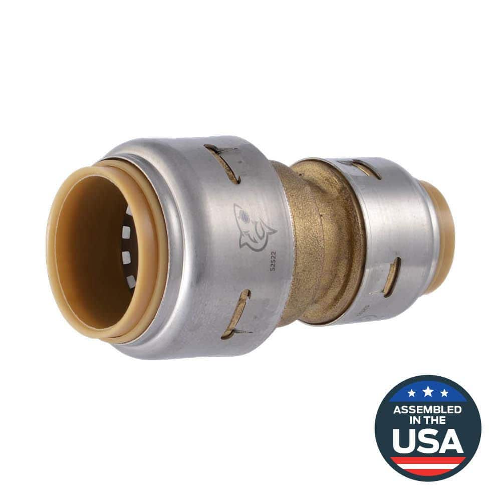 SharkBite Max 3/4 in. 1/2 in. Push-to-Connect Brass Reducing Coupling Fitting (1)