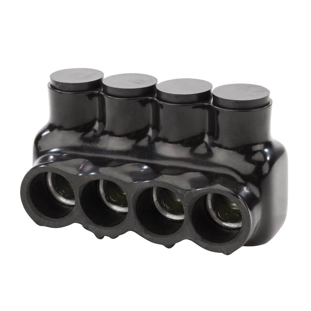 Polaris 250 MCM - 6 AWG Bagged Insulated Multi-Tap Connector, Black
