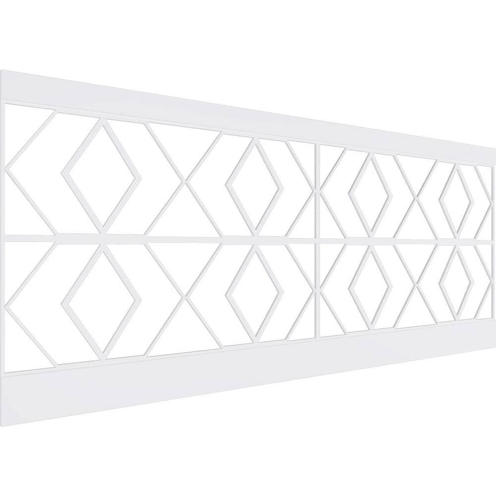 Ekena Millwork 40 in. H x 94-1/2 in. W 26.24 sq. ft. Hillrose PVC Wainscot Paneling Kit (1)