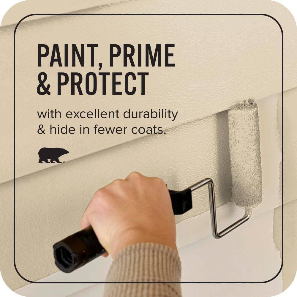 BEHR ULTRA 5 gal. #MQ2-23 Almond Butter Satin Enamel Exterior Paint & Primer (3)
