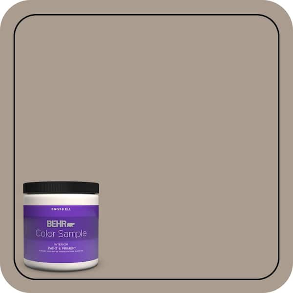 BEHR PREMIUM PLUS 8 oz. #N210-4 Espresso Martini Eggshell Enamel Interior Paint & Primer Color Sample (2)