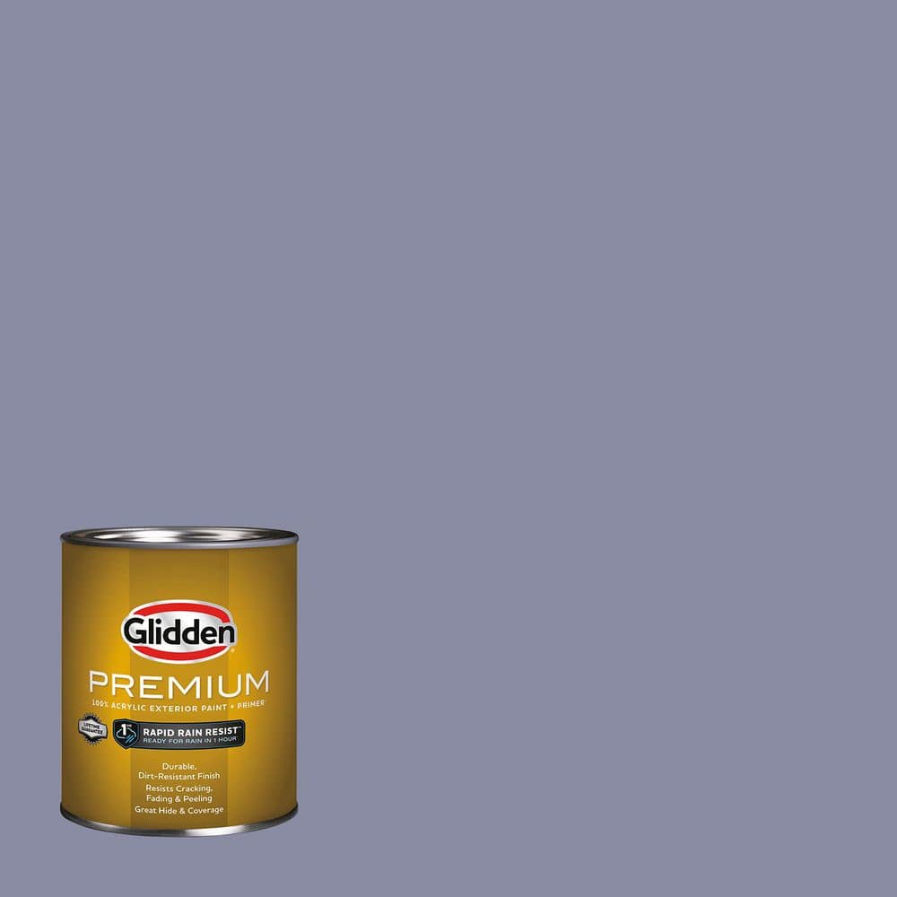 Glidden Premium 1 qt. PPG1169-5 Violet Verbena Satin Exterior Latex Paint