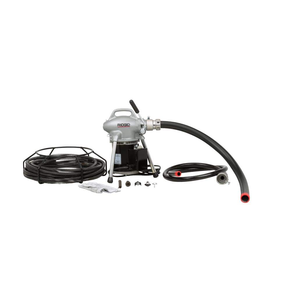 RIDGID K50-8 Sectional Drain Cleaning Machine for 3/4 in. to 4 in. Lines, w/ A-30 Cable Kit, A-17-A Adapter, and A-17-B Adapter