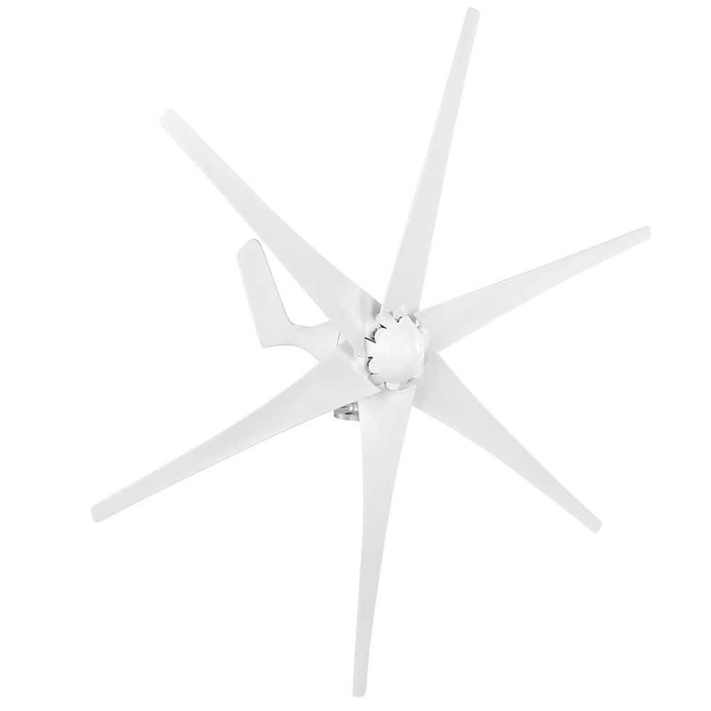 Unbranded 6 Blade Professional Wind Turbine Generator 1600W 24V White Nylon Fiber High Power Output For Industrial Use Plastic (3)