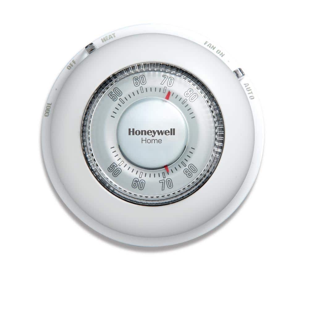 Honeywell Home Round Non-Programmable Thermostat with 1H/1C Single Stage Heating and Cooling (2)