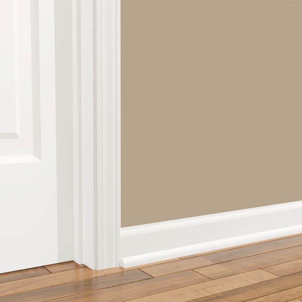 Alexandria Moulding WM 126 1/2 in. x 3/4 in. Primed Finger-Jointed Pine Wood Baseboard Shoe Molding (3)