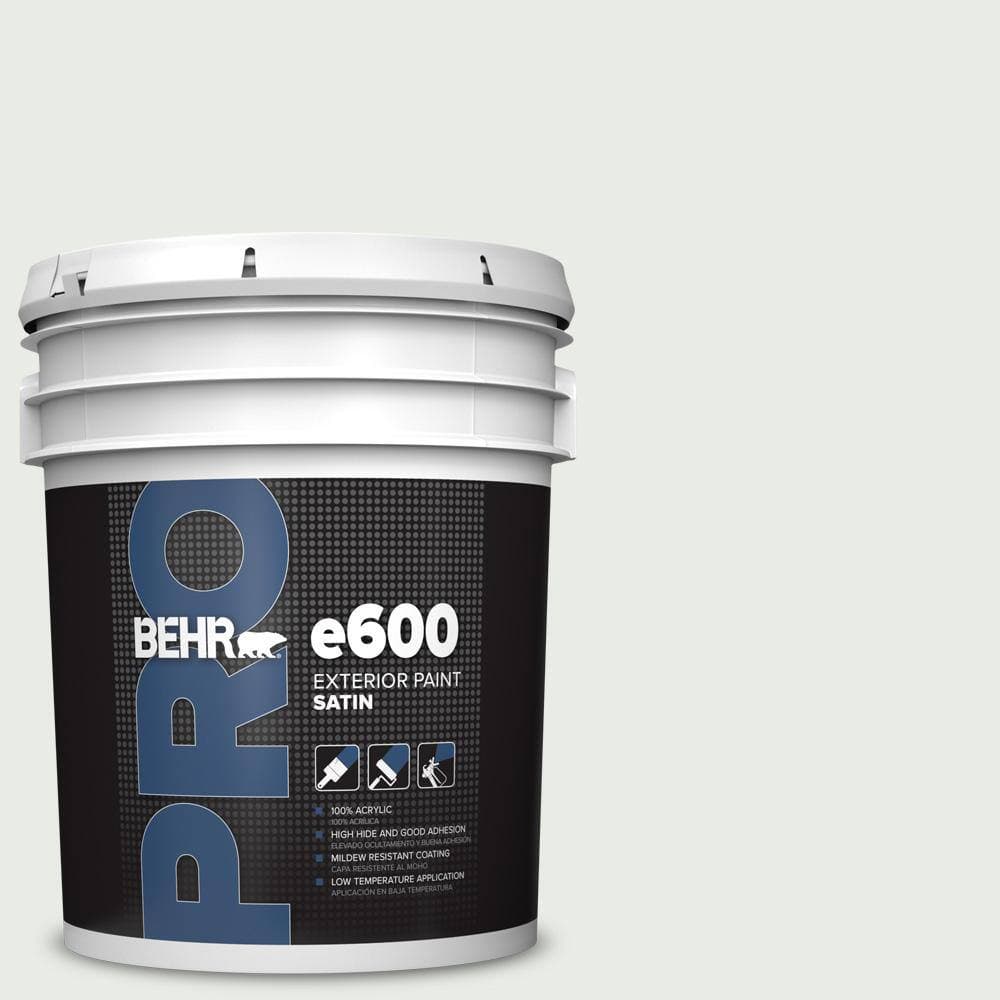BEHR PRO 5 gal. #BWC-19 Queen Annes Lace Satin Exterior Paint (1)