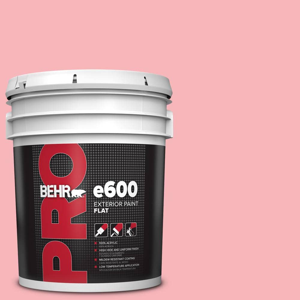 BEHR PRO 5 gal. #130A-3 Ballerina Pink Flat Exterior Paint