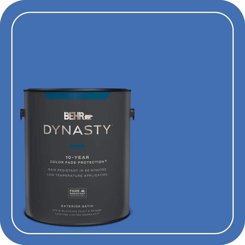 BEHR DYNASTY 1 gal. #T18-17 Wide Sky Satin Enamel Exterior Stain-Blocking Paint & Primer