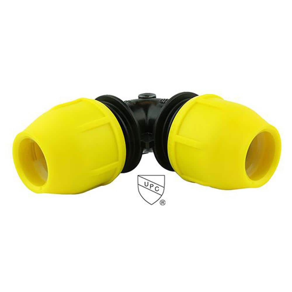 HOME-FLEX 1/2 in. IPS DR 9.3 Underground Yellow Poly Gas Pipe 90-Degree Elbow