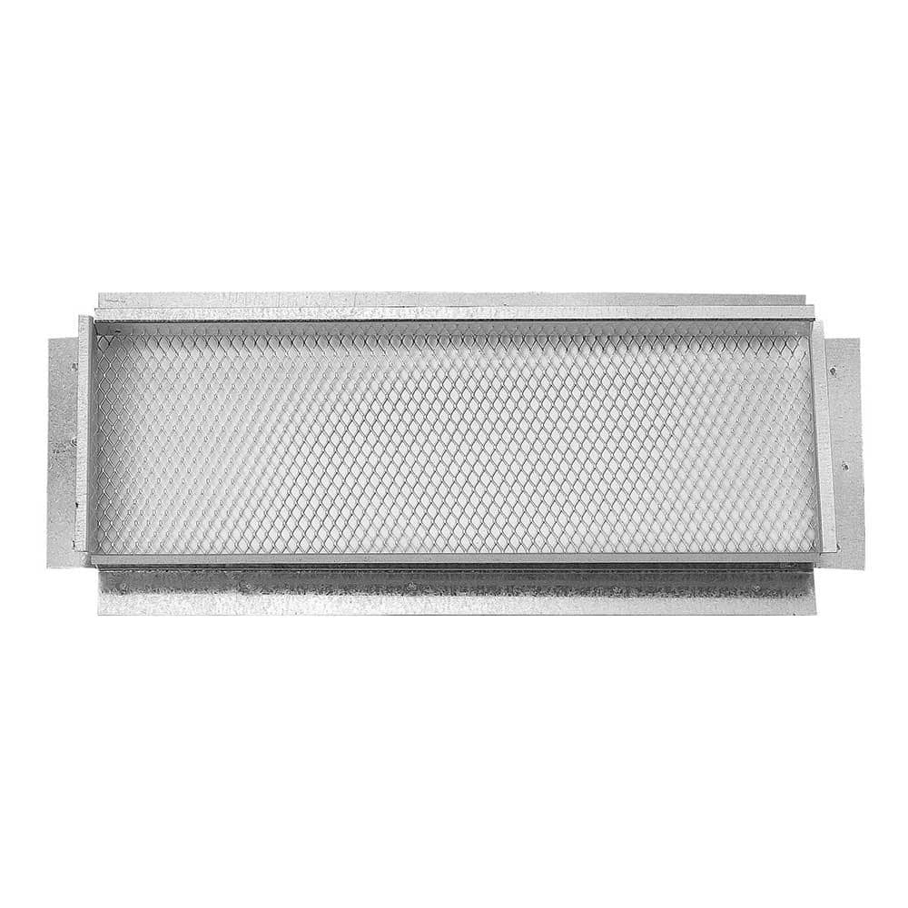 Gibraltar Building Products 16.25 in. x 0.85 in. Rectangular Silver Built-in Screen Galvanized Steel Soffit Vent