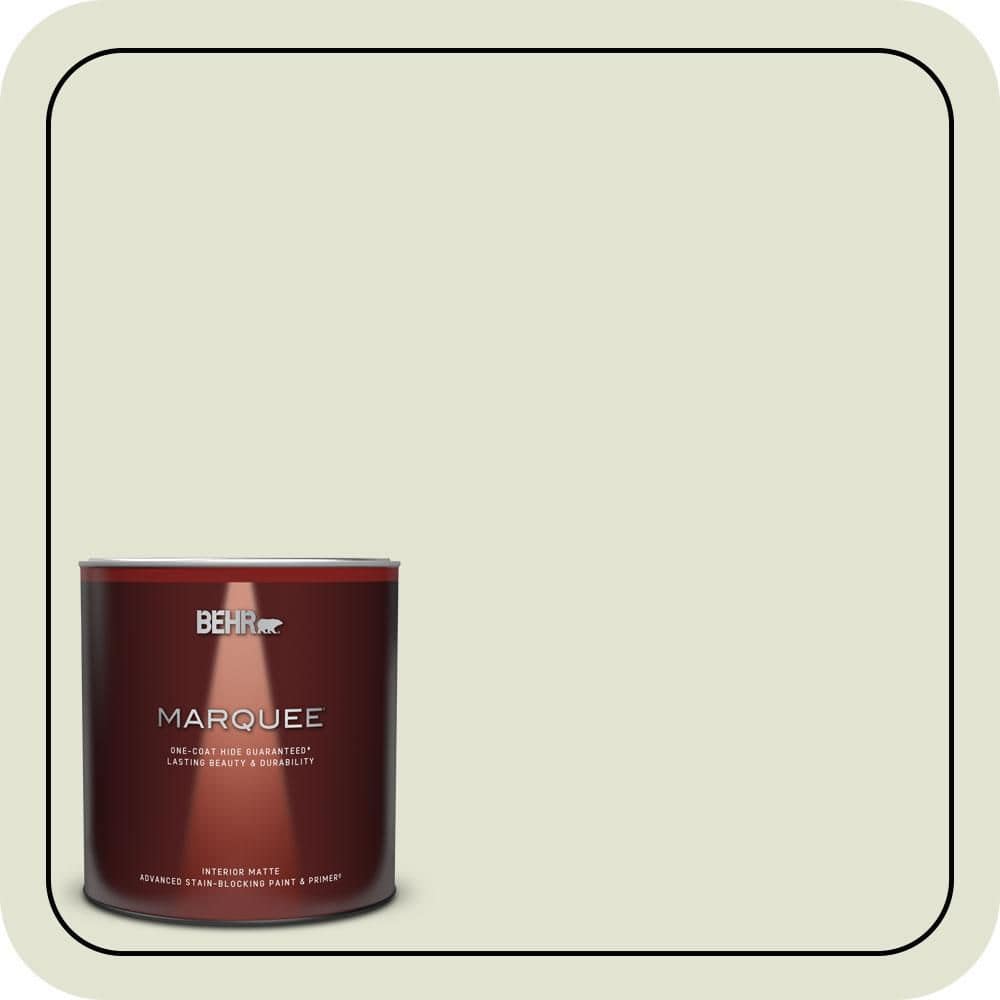 BEHR MARQUEE 1 qt. #S360-1 Yoga Daze Matte Interior Paint & Primer