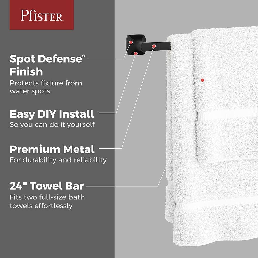 Pfister Vaneri Wall Mounted Towel Bar (2)
